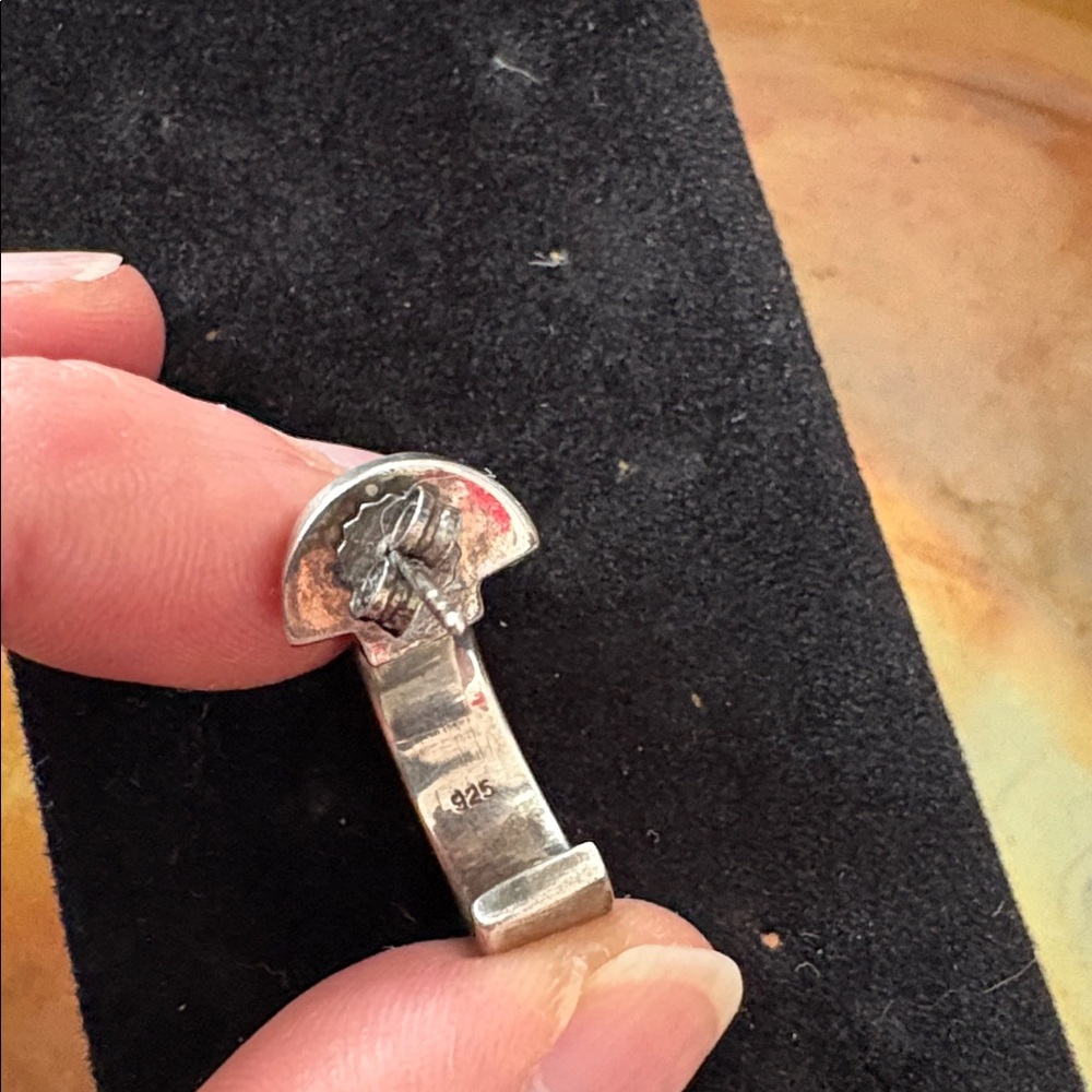 Modern Solid Sterling Silver Half Hoop Earrings - image 4